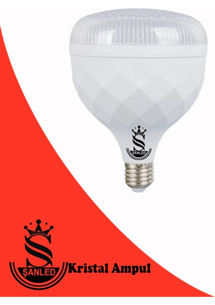 30W Kristal Tasarruflu E27 Beyaz Işık Torch LED Ampul