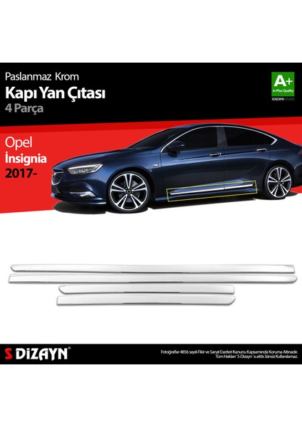 Opel Insignia Krom Kapı Yan Çıtası 4 Prç 2017-2022