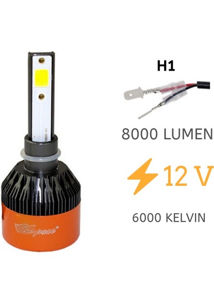 LED Far Ampulü Beyaz 48W 12V 8000LM H1 / LAAM93 fiyatları
