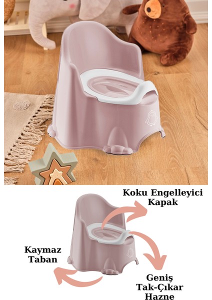 Koku Önleyici Kapaklı Takıp Çıkarılabilen Hazneli Çocuk Lazımlık, Taşınabilir Çocuk Tuvaleti fiyatları