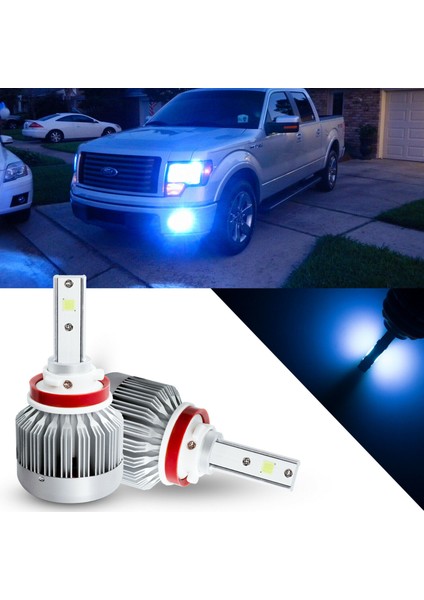 LED Far Ampulü H11-3500LMX2-30W-12V Buz Mavisi / LAAM705 modelleri