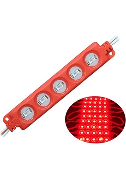 Parmak LED 1200LM 5X20 Kırmızı 24V / LAAM645-2