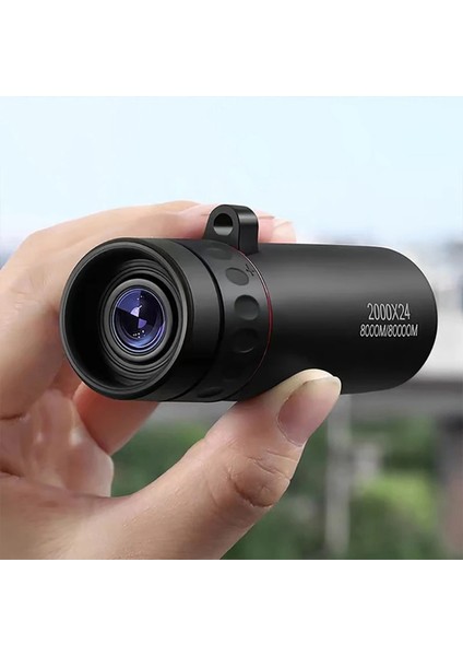 Monoküler Mini Taşınabilir Dürbün 2000X24 Hd Su Geçirmez Tripod Telefon Tutacağı Mini El Dürbünü Ultra Zoom Tek Gözlü Kamp Avcılık Kuş Gözlemciliği