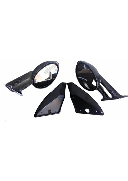M3 Sinyalli Ayna Siyah-Karbon-Krom Takım / AYDS76