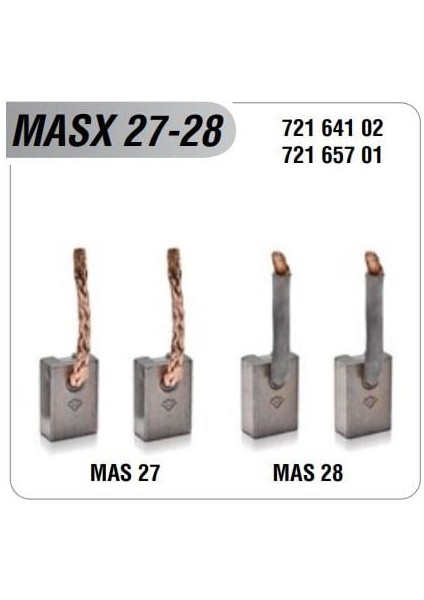 24V Marş Kömürü Mako Tipi Masx-27/28 (4 Ad)