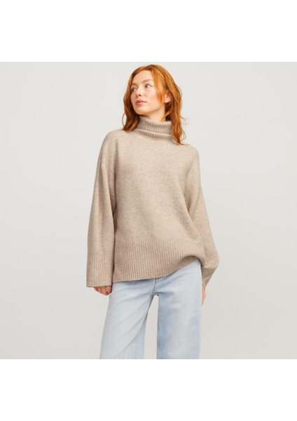 Kadın Boğazlı Uzun Kollu Örme Kazak - Alia