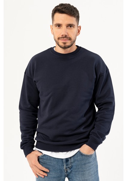 %100 Pamuk Premium Quality / Üstün Kalite Bisiklet Yaka Erkek Sweatshirt