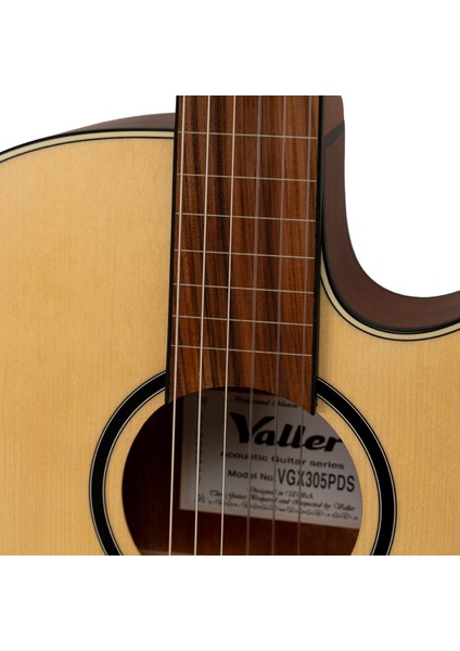 VGX305 Naturel Cutaway İnce Kasa Perdesiz Elektro Gitar