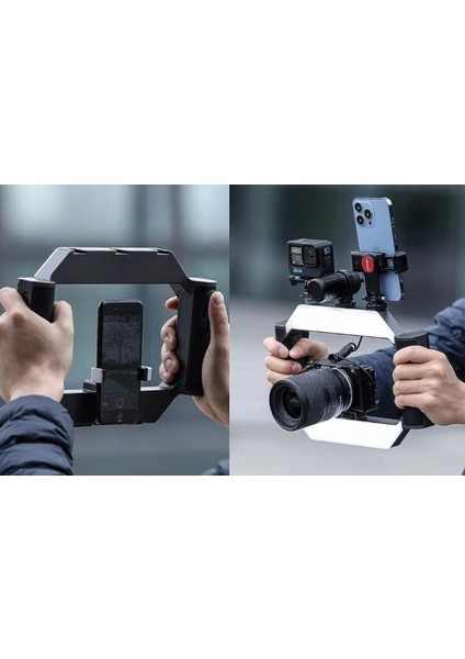 U-Rig Işıklı Telefon-Kamera Video Rig Çerçeve