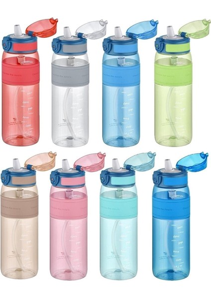 600ML Silikon Gövde Pipetli Tritan Su Matarası fiyatları