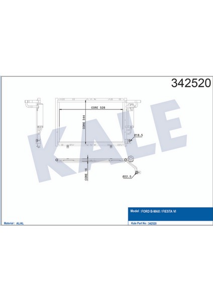 Klima Kondenseri Ford Fiesta Vi-Vi Van-Bmax Al-Al 13