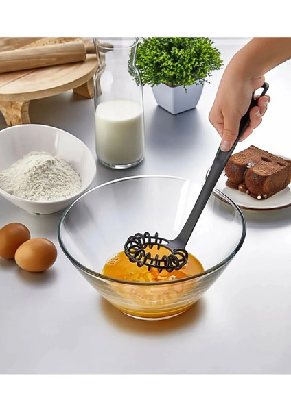 Yanmaz Yapışmaz Yüksek Isıya Dayanıklı Teflon Spiral Çırpıcı - Yumurta Çırpıcı 28 cm fırsatları