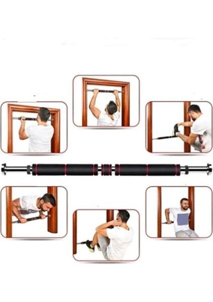 Tekno Trust Uzun Süngerli Barfix Demiri Barfiks Çubuğu Koridor Barfiks Barı 80 - 130 cm Arası