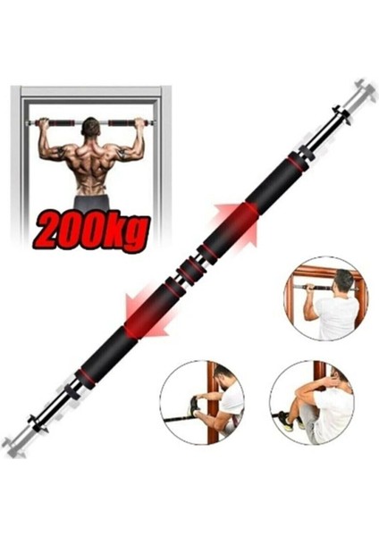 Tekno Trust Uzun Süngerli Barfix Demiri Barfiks Çubuğu Koridor Barfiks Barı 80 - 130 cm Arası