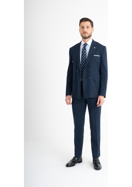 Slim Fit Takım Elbise - Lacivert