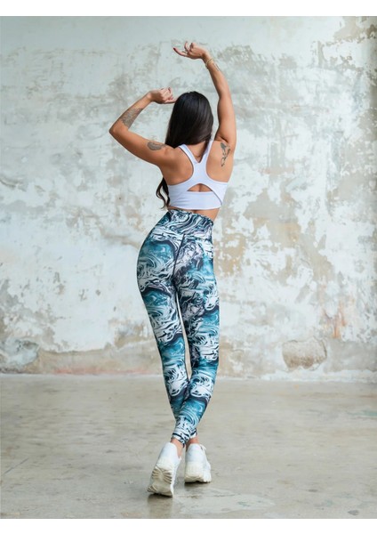 Ebruli Desen Spor Tayt