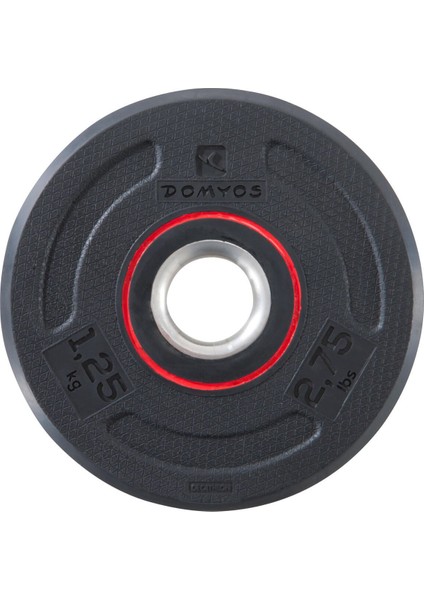Kauçuk Ağırlık Plakası 1,25 Kg 28 mm Siyah Spor Ekipmanı