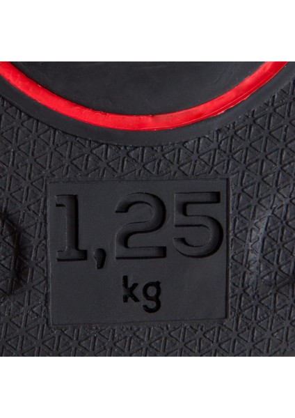 Kauçuk Ağırlık Plakası 1,25 Kg 28 mm Siyah Spor Ekipmanı modelleri
