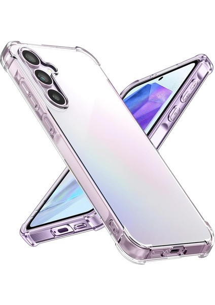 Samsung Galaxy A24 Uyumlu Köşeleri Airbagli Arkası Sert Sararmaz Şeffaf Anti Shock Darbe Emici Kılıf