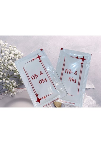 Weddıng Düğün Nişan Kına Söz Islak Mendili Tek Kullanımlık 100ADET