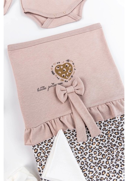 Leopar Desenli Pamuk 8li Hastane Çıkış Seti modelleri