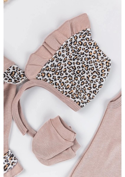 Leopar Desenli Pamuk 8li Hastane Çıkış Seti indirimleri