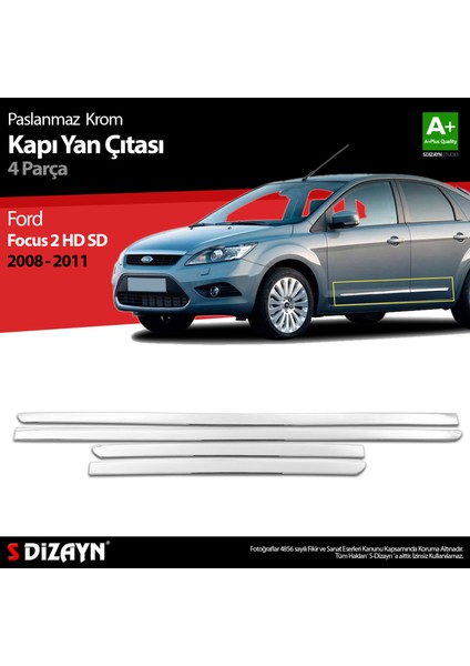 Ford Focus 2 Hb Sd Krom Kapı Yan Çıtası 2008-2011