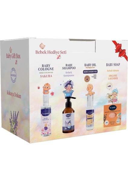 Bebek Bakım Seti 4'lü Şampuan & Kolonya & Yağ & Sabunu Doğal Bitkisel Bebek