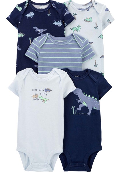 Erkek Bebek Kısa Kollu Body 5'li Paket