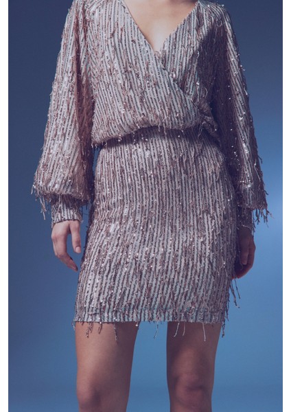 Payet Detaylı Mini Etek - Bakır indirimleri