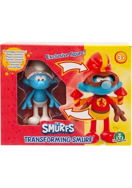 Şirinler Dönüşen Figürler - Korkak Şirin 10 cm