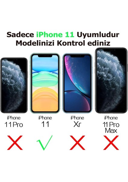 Iphone 11 Için Şeffaf Arkası Sararmaz Sert Mika Yanları Mor Silikon Kılıflar