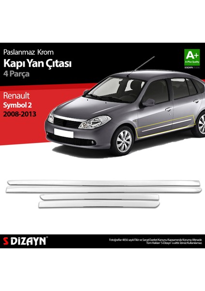 Renault Symbol 2 Krom Kapı Yan Çıtası 2008-2013
