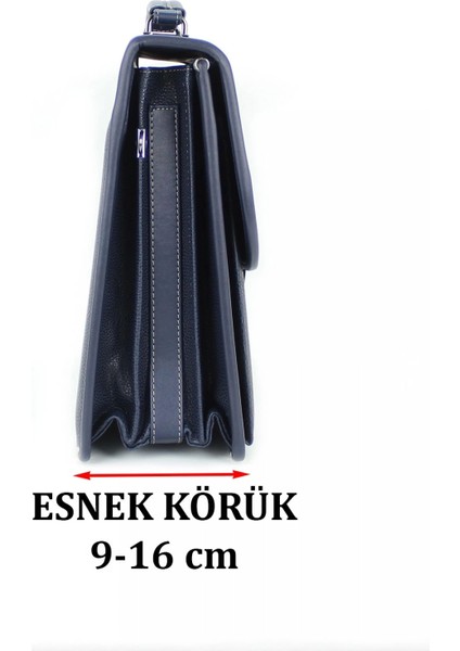 Lacivert Klasik Evrak Model Erkek 15.6 Inç Laptop Çantası