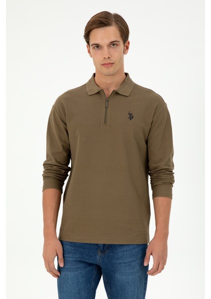 U.S. Polo Assn. Erkek Haki Sweatshirt 50293413-VR027