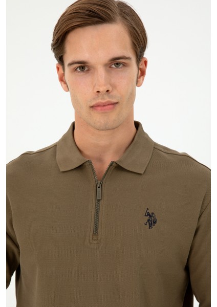 U.S. Polo Assn. Erkek Haki Sweatshirt 50293413-VR027