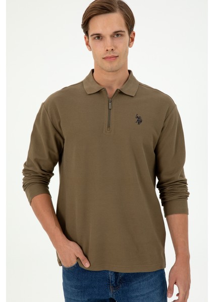 U.S. Polo Assn. Erkek Haki Sweatshirt 50293413-VR027