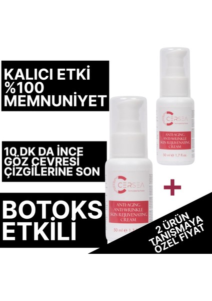 Göz Botoks Krem Anti-Aging Anti-Wrinkle Eye Botox Cream 50 ml 2 Adet