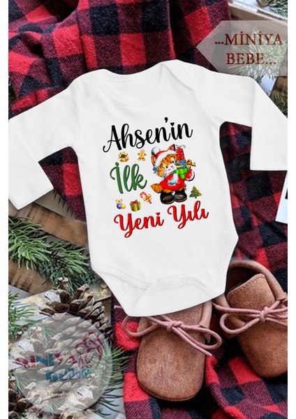 .... Ilk Yeni Yılı Noel Baskılı Unisex Uzun Kol Yeni Yıl Zıbın