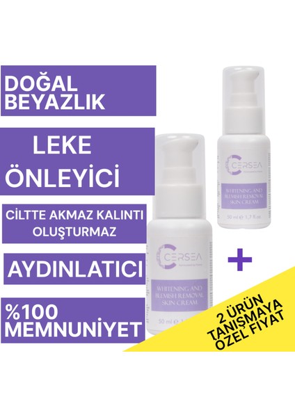 Vücut Beyazlatıcı Krem 50 ml 2 Adet