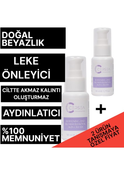 Yüz Beyazlatıcı Krem 50 ml 2 Adet