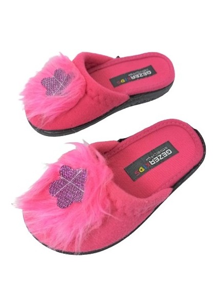 12052 Kız Çocuk Fuşya Peluşlu Terlik fırsatları