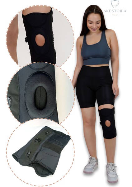 Ayarlanabilir Diz Ateli Sporculara Metallı 4 Yaylı Dizi Destekli Neoprin KS-001 Unisize