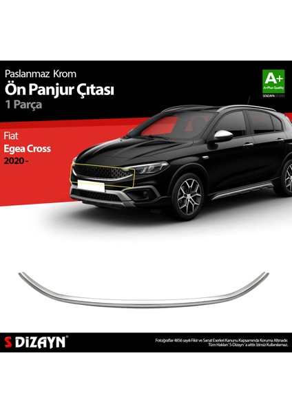 Fiat Egea Cross Krom Ön Panjur Çıtası 2020 Üzeri