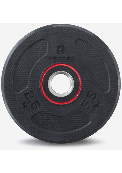 2,5 kg Siyah Kauçuk Ağırlık Plakası, 28 mm, dayanıklı ve kullanışlı