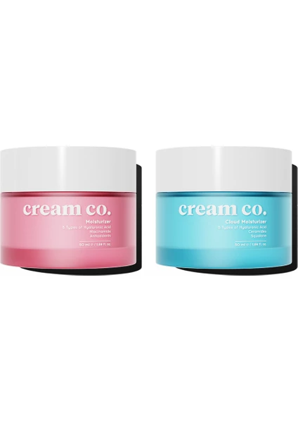 Cream Co. Cilt Tonu Eşitleyici Aydınlatıcı Yatıştırıcı Onarıcı Su Bazlı Nemlendirici Yüz Kremi Ikili