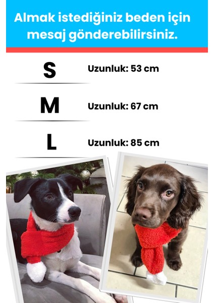 Kırmızı Renkli Köpek Atkısı S M L Beden Seçenekleri ile Yılbaşı Temalı Köpek Aksesuarı fiyatları