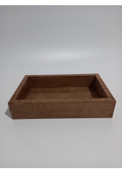 Ahşap Makyaj ,Banyo , Dolap Düzenleme Kutusu 25x15 Darkoak