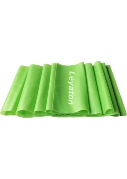 Yeşil Pilates Bandı 120x15 cm, Orta Sert, Jimnastik ve Egzersiz İçin Uygun