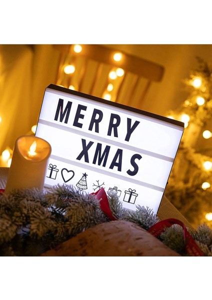 A4 Light Box LED Işıklı Yazı Panosu 30 x 22 cm 96 Harfli Dekoratif Işıklı Mesaj Panosu